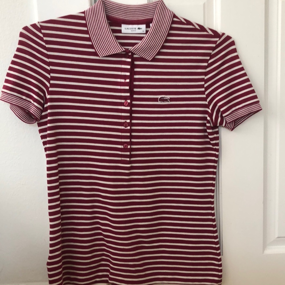 Stripped Lacoste polo